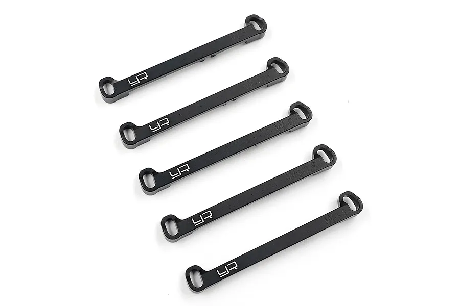 Yeah Racing Black Aluminium (-1, -0.5, 0, +0.5, +1) Front Tie Rod Set image 79295
