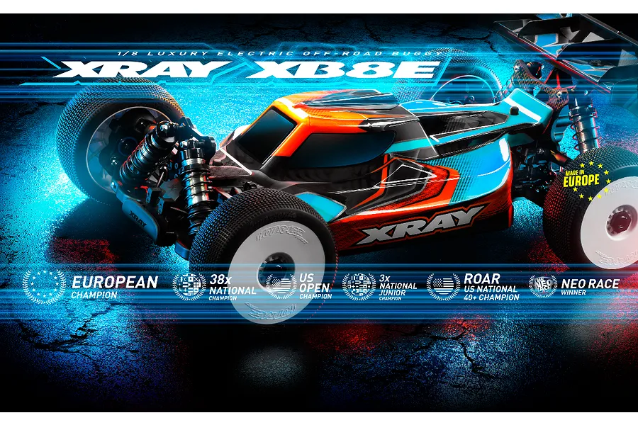 XRAY XB8E 2023 Spec Luxury RC Buggy Electric 4WD 1/8 Scale Kit image 79311