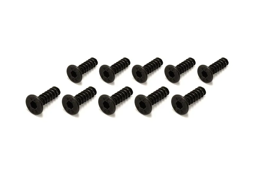 Kyosho 3x10mm Coarse Thread Countersunk Head Screws 10Pcs image 79343