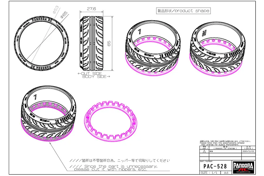 Pandora RC 26mm Display Tyres 2Pcs image 79365