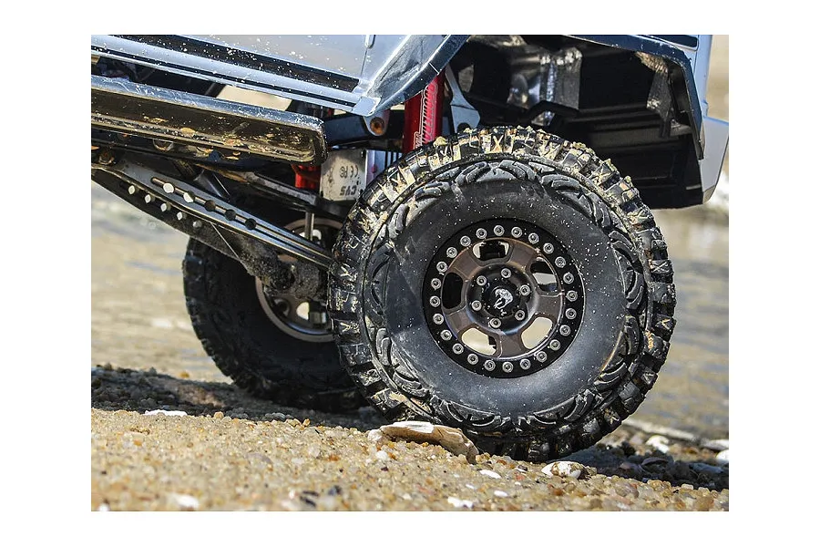 Boom Racing Gunmetal Aluminium 1.9 Golem Krait Beadlock Rims w/ 8mm Wideners-4pcs image 79408