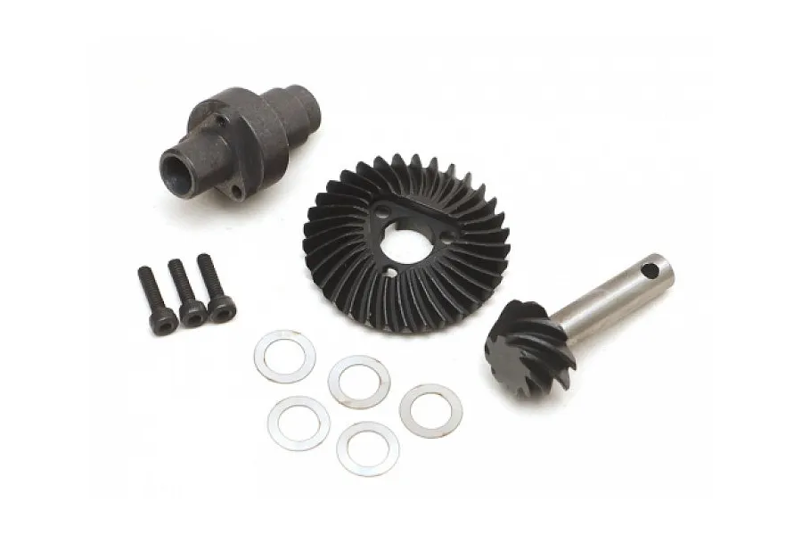 Boom Racing Hardened Steel Heavy Duty 8T/33T Keyed Bevel Helical Underdrive Gear Differential Locker Set image 79443