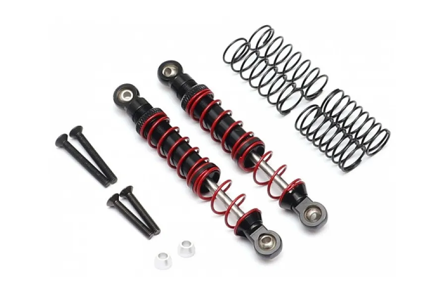 Boom Racing Red Aluminium 80mm Rear Double Spring Shocks w/ Optional Soft Springs 2Pcs image 79448