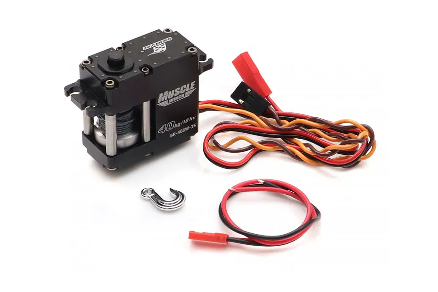 Boom Racing Muscle Winch Direct Power HV 40kg 3S Waterproof Servo Winch w/ Free Spool Unit image 79483