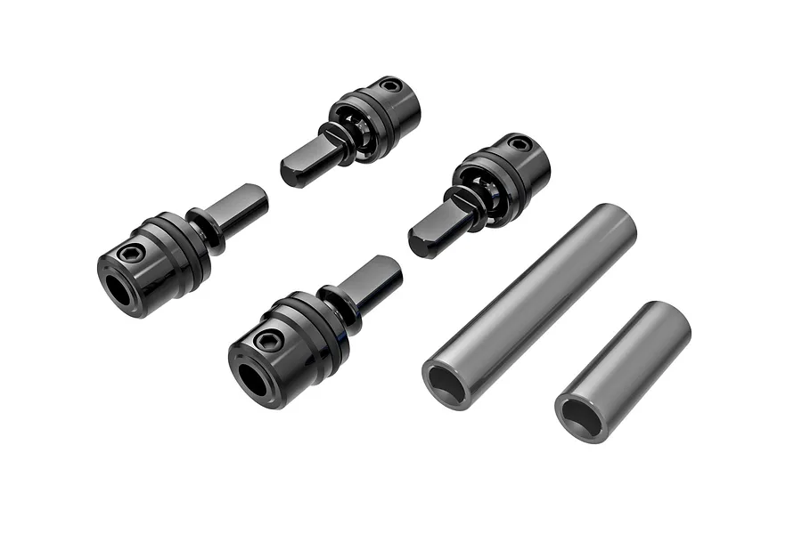 Traxxas Titanium Aluminium Front &amp;amp; Rear Centre Driveshafts 2Pcs w/ Steel CVD Joints image 79620