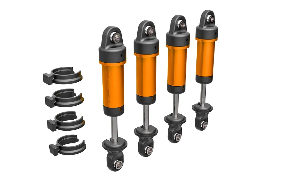 Traxxas Orange Aluminium GTM Shocks 4Pcs image 79629