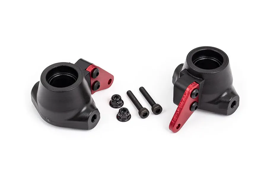 Traxxas Steering Hubs 2Pcs w/ Red Aluminium Arms image 79686