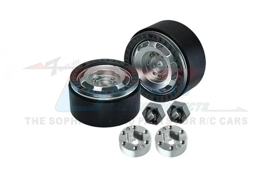 GPM 1.3&amp;quot; Black Aluminium Beadlock Rims 2Pcs w/ Wheel Hexes image 79728