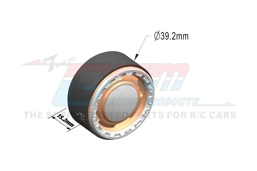 GPM 1.3&amp;quot; Black Aluminium Beadlock Rims 2Pcs image 79739