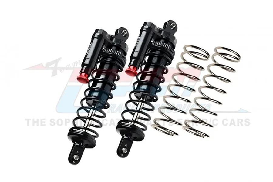 GPM Black Aluminium Front or Rear Adjustable Piggyback Shocks 2Pcs image 79795