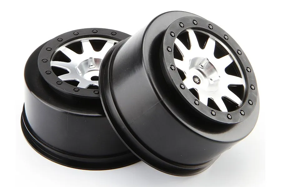 HPI 2.2/3.0&amp;quot; Blitz Mk.10 V2 Matte Chrome/Black Rims 2Pcs image 7988