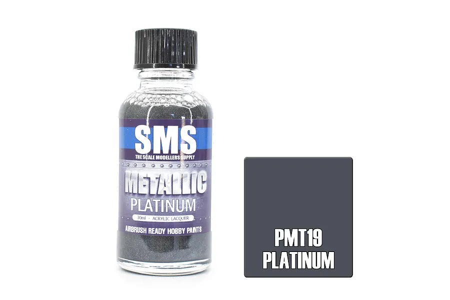Scale Modellers Supply SMS Metallic Platinum 30ml image 79878