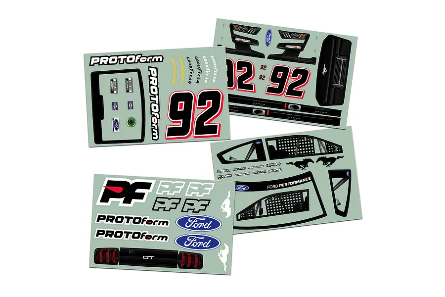 Protoform 1/7 2022 Ford Mustang NASCAR Cup Series Body Shell - Clear Unpainted image 79895