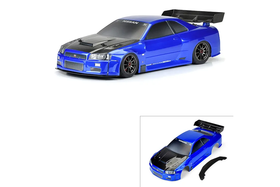 Protoform 1/7 Nissan Skyline GT-R R34 Body Shell - Bayside Blue image 3