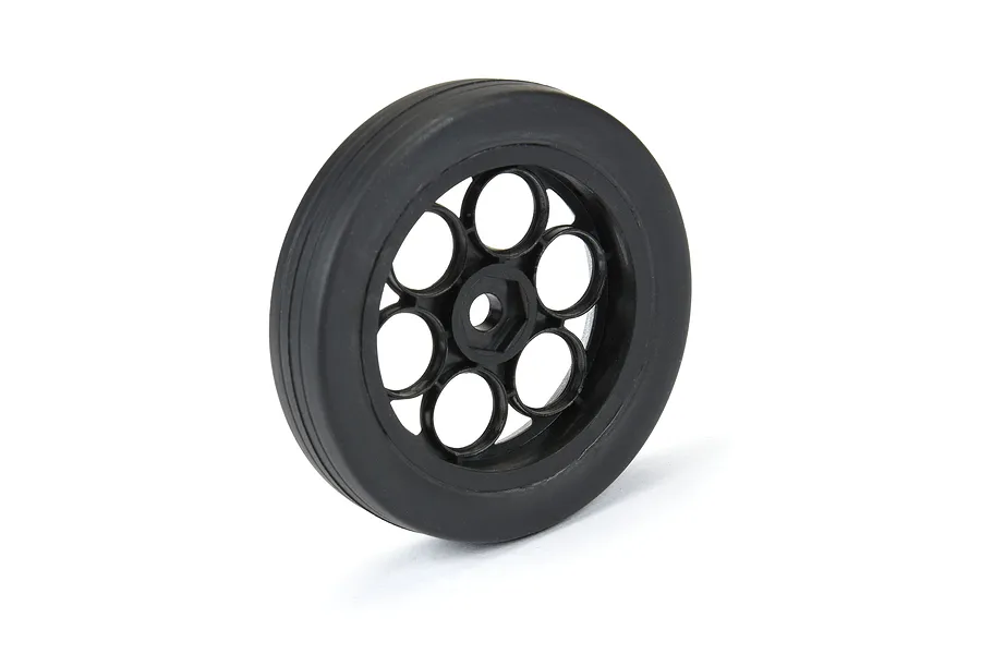 Pro-Line 1.4&amp;quot; Front Runner Drag Tyres on Black Showtime Rims - Glued Wheels 2Pcs image 79943