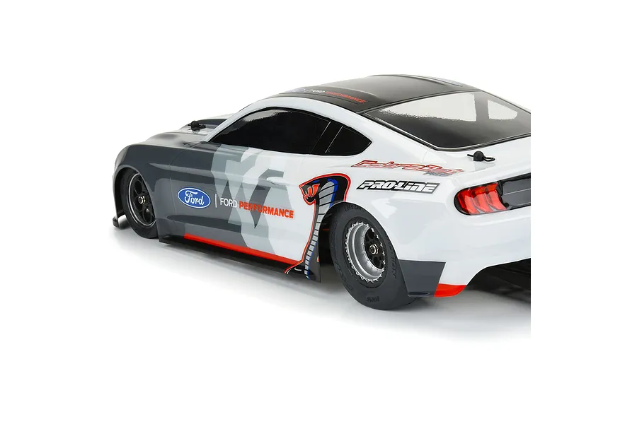 Pro-Line 1.4&amp;quot; Reaction Rear Drag Tyres on Black Showtime + Rims - Glued Wheels 2Pcs image 79951
