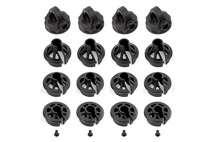 Team Associated 12mm Shock Caps and Spring Cups image 80069