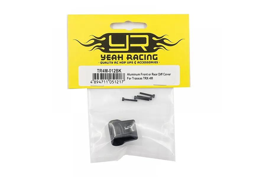 Yeah Racing Black Aluminium Front or Rear Differential Cover image 80249