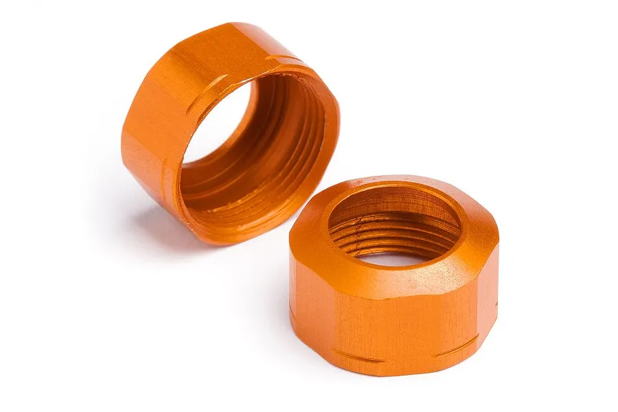 HPI Orange Aluminium 12x13x0.8mm Shock Caps 2Pcs image 8028