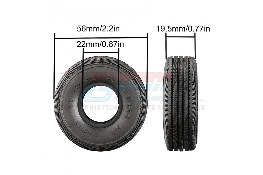 GPM 1.0&amp;quot; High Grip Tires 4Pcs image 2