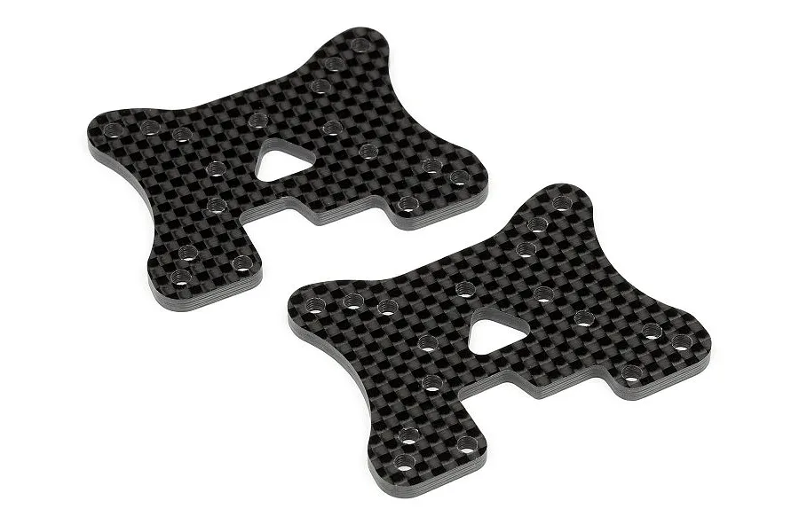 HPI Carbon Fibre 3mm Front &amp;amp; Rear Shock Towers 2Pcs image 80379