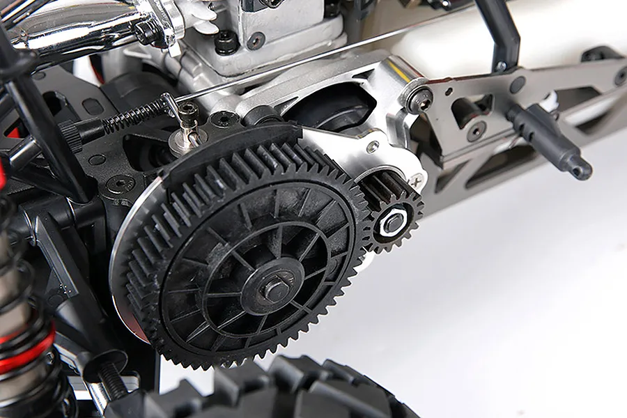Rovan Silver Aluminium Super Heavy Duty Clutch Bell, Spur Gear Plate &amp;amp; Clutch Brace Kit image 80386