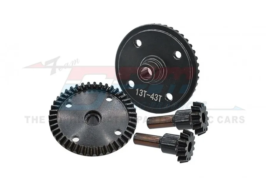 GPM Front &amp;amp; Rear Hardened Steel 42T/13T Differential Gear Set image 80413