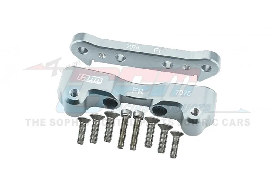 GPM Silver Aluminium Front Suspension Arm Hinge Pin Retainer Set image 80417
