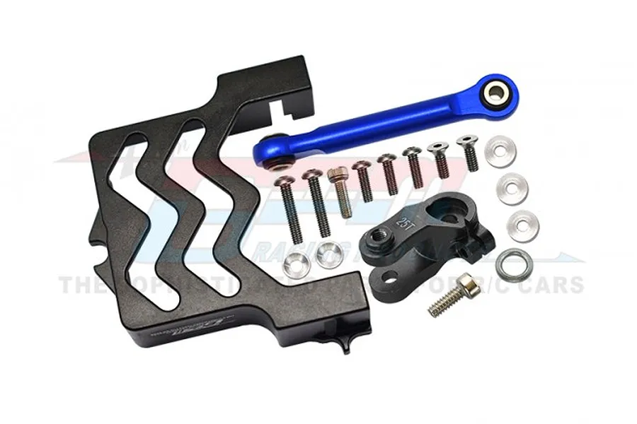 GPM Black Aluminium 25T Servo Horn &amp;amp; Mount Set image 80419