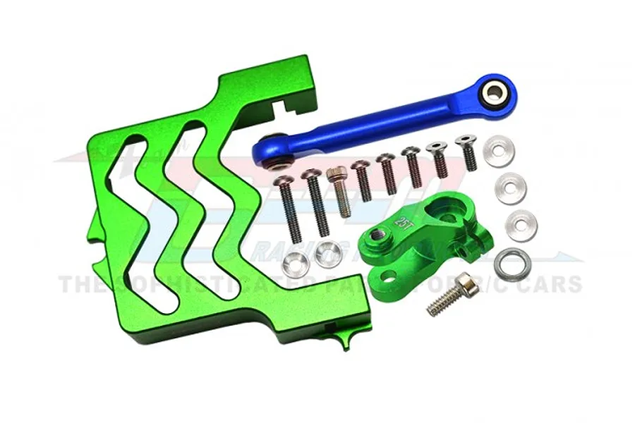 GPM Green Aluminium 25T Servo Horn &amp;amp; Mount Set image 80420