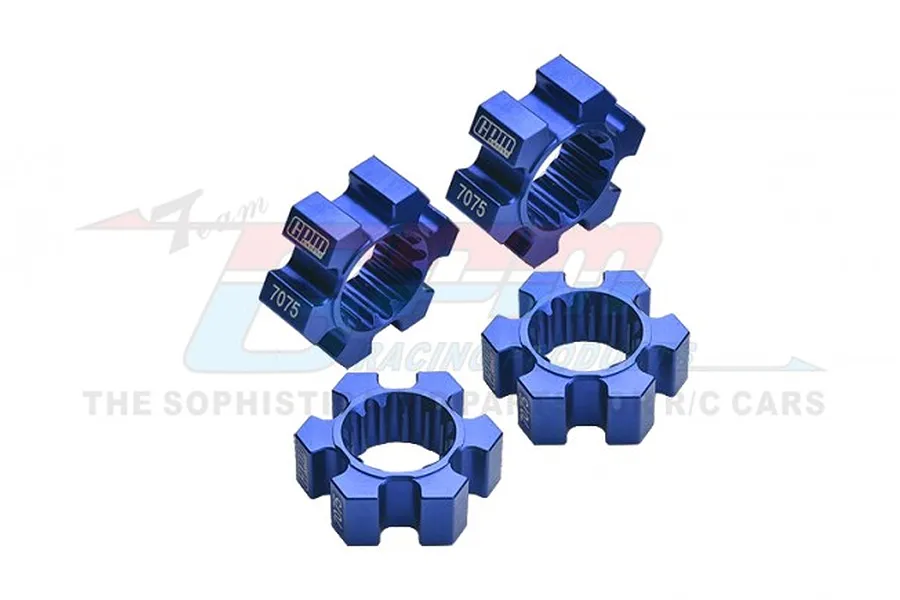 GPM Blue Aluminium 24mm Wheel Hex 4Pcs image 80440
