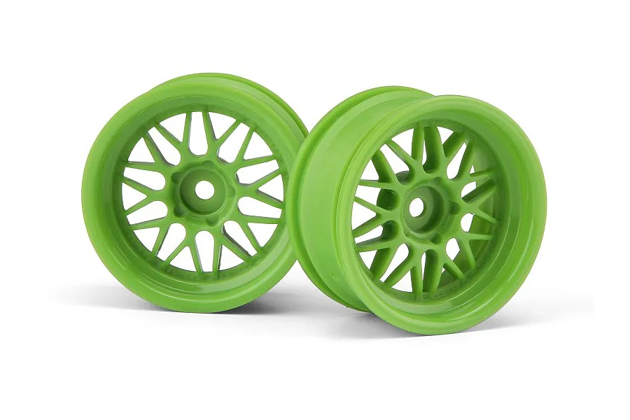 HPI 1.9&amp;quot; (6mm Off-Set) HRE C90 Green Rims 2Pcs image 8048