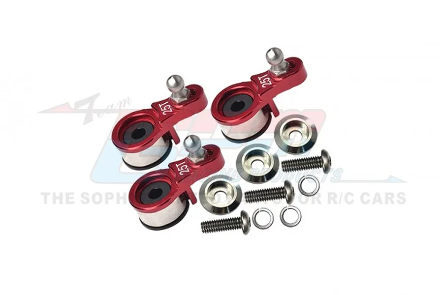 GPM 25T Red Aluminium Servo Horn 3Pcs image 80489