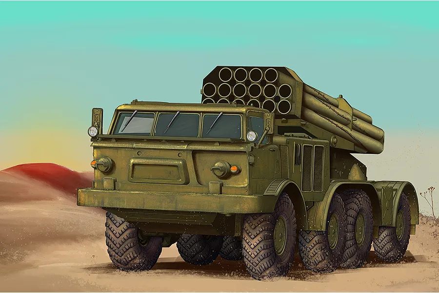 Trumpeter 1/72 Russian 9P140 TEL of 9K57 Uragan MLRS Plastic Model Kit image 80687