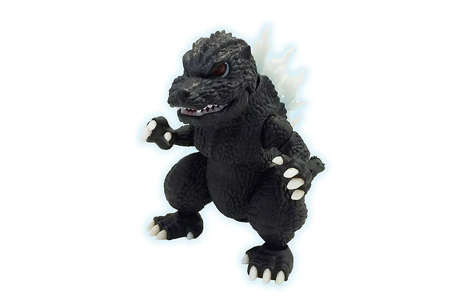 A stylized Chibi-Maru Godzilla plastic model figure standing on a white background.