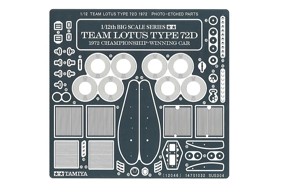 Tamiya 1/12 Team Lotus Type 72D Scaled Plastic Model Kit image 80839