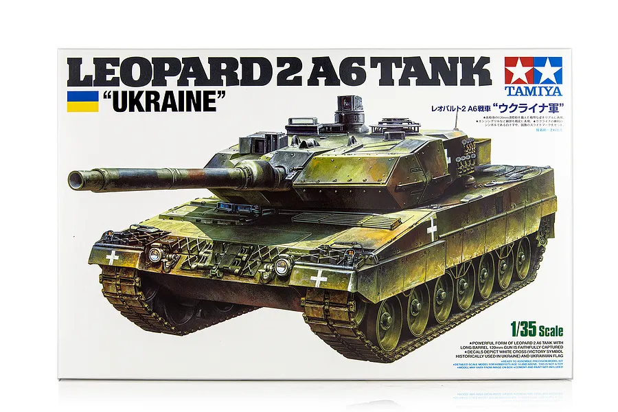 Tamiya 1/35 Leopard 2 A6 Tank &amp;quot;Ukraine&amp;quot; Scaled Plastic Model Kit image 80841
