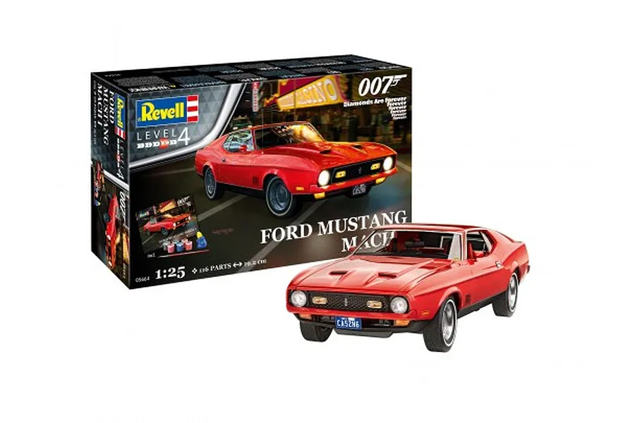 Revell 1/24 Ford Mustang &amp;quot;Diamonds Are Forever&amp;quot; James Bond 007 Gift Set Scaled Plastic Model Kit image 2