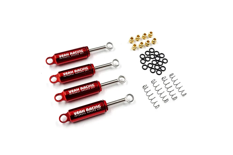 Yeah Racing Red Aluminium Internal Shock 4Pcs image 81050