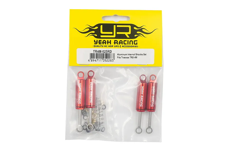 Yeah Racing Red Aluminium Internal Shock 4Pcs image 81052