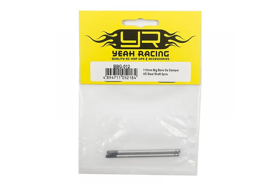 Yeah Racing BBG-012 110mm steel shock shafts in original retail packaging.