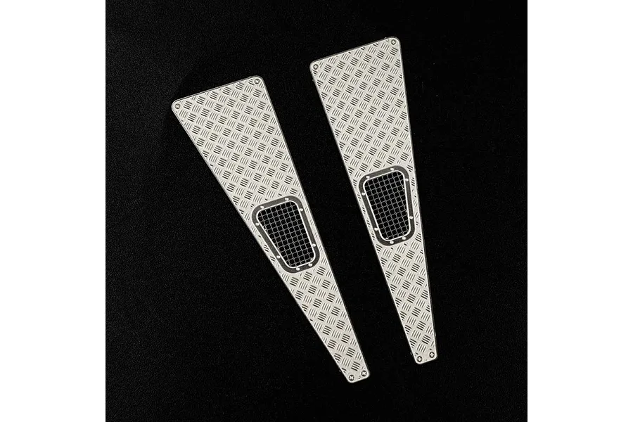 Yeah Racing Silver Stainless Steel Hood Dimond Plate image 81101