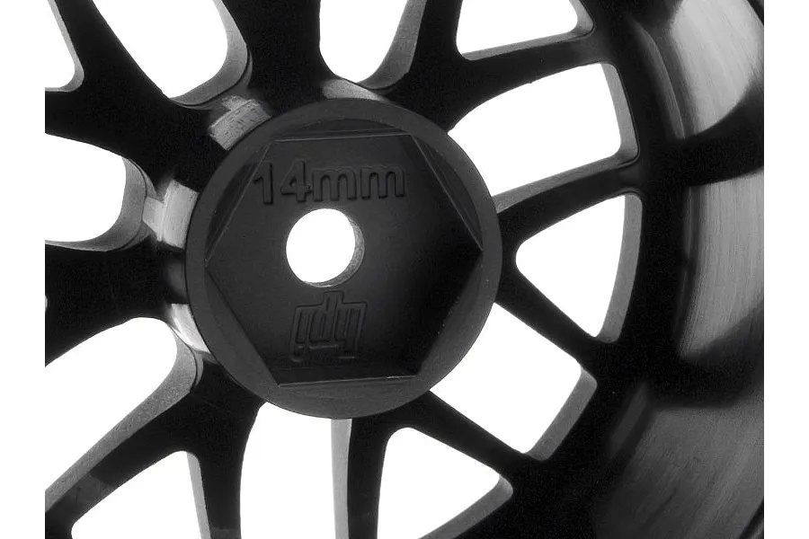 HPI 1.9&amp;quot; (14mm Off-Set) BBS Black Rims 2Pcs image 8113
