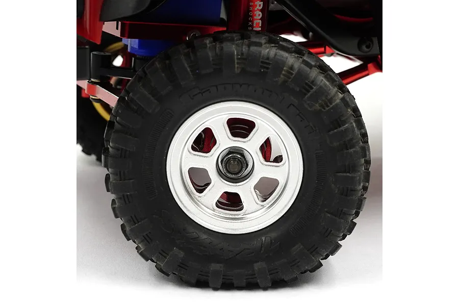 Yeah Racing 1.9&amp;quot; Silver Aluminium 6 Spoke Beadlock Rims 4Pcs image 81121