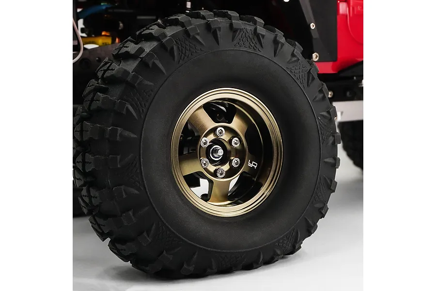 Yeah Racing Gold Aluminium 1.9&amp;quot; 5 Spoke Beadlock Rims image 2