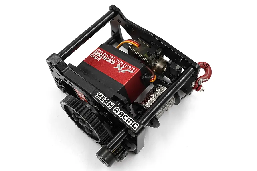 Yeah Racing Black Metal Adjustable Winch Set w/ Clutch image 81137