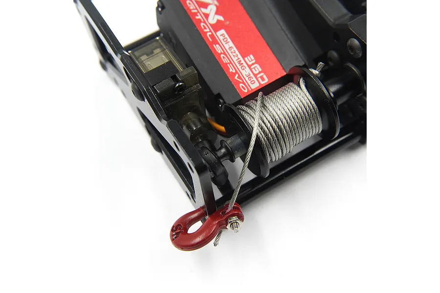 Yeah Racing Black Metal Adjustable Winch Mount Set With Clutch image 81142