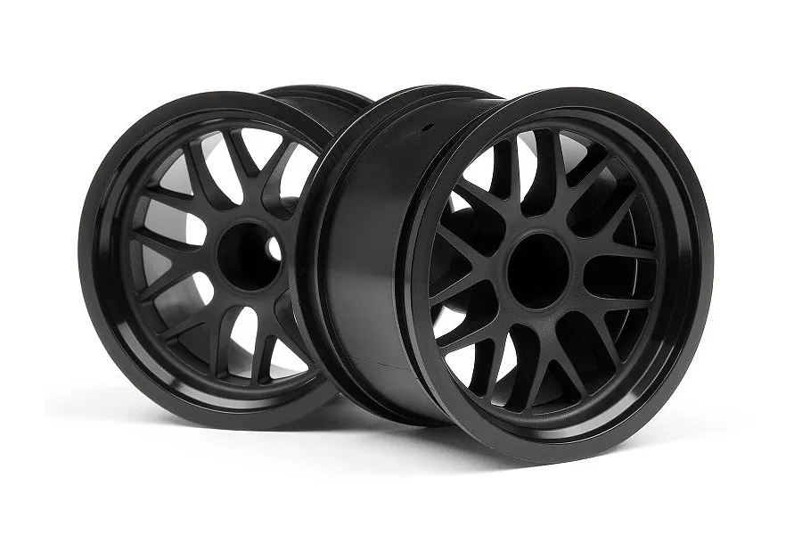 HPI 1.9&amp;quot; (14mm Off-Set) BBS Black Rims 2Pcs image 8116