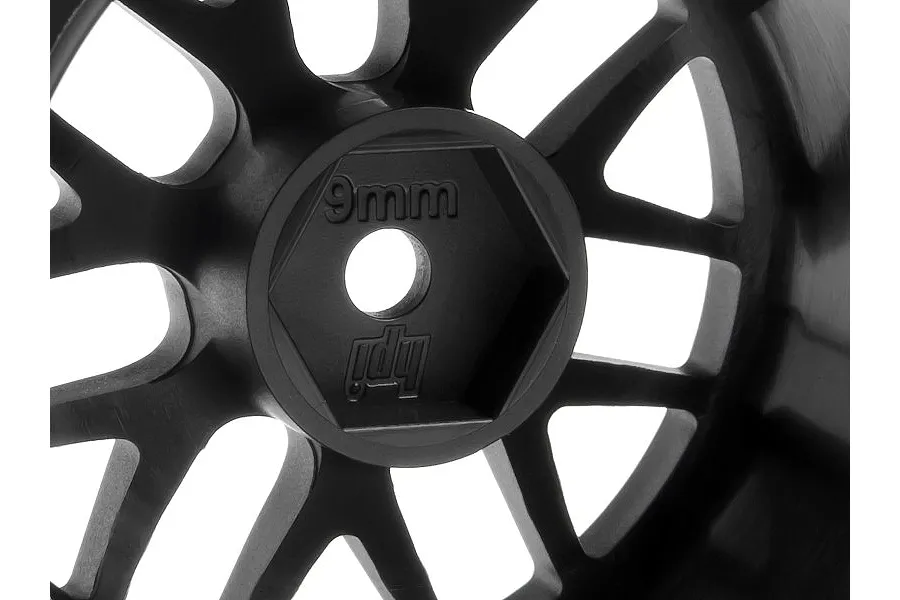 HPI 1.9&amp;quot; (9mm Off-Set) BBS Black Rims 2Pcs image 8118