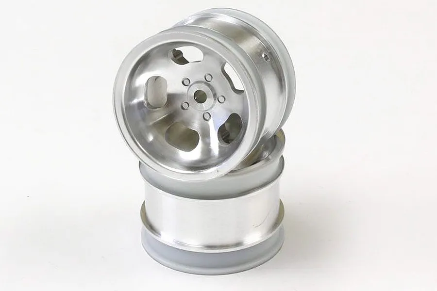 Kyosho 1.7&amp;quot; Satin Chrome Rear Rims 2Pcs image 81251